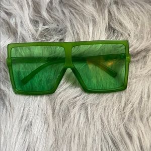 Green Oversized Sunglasses